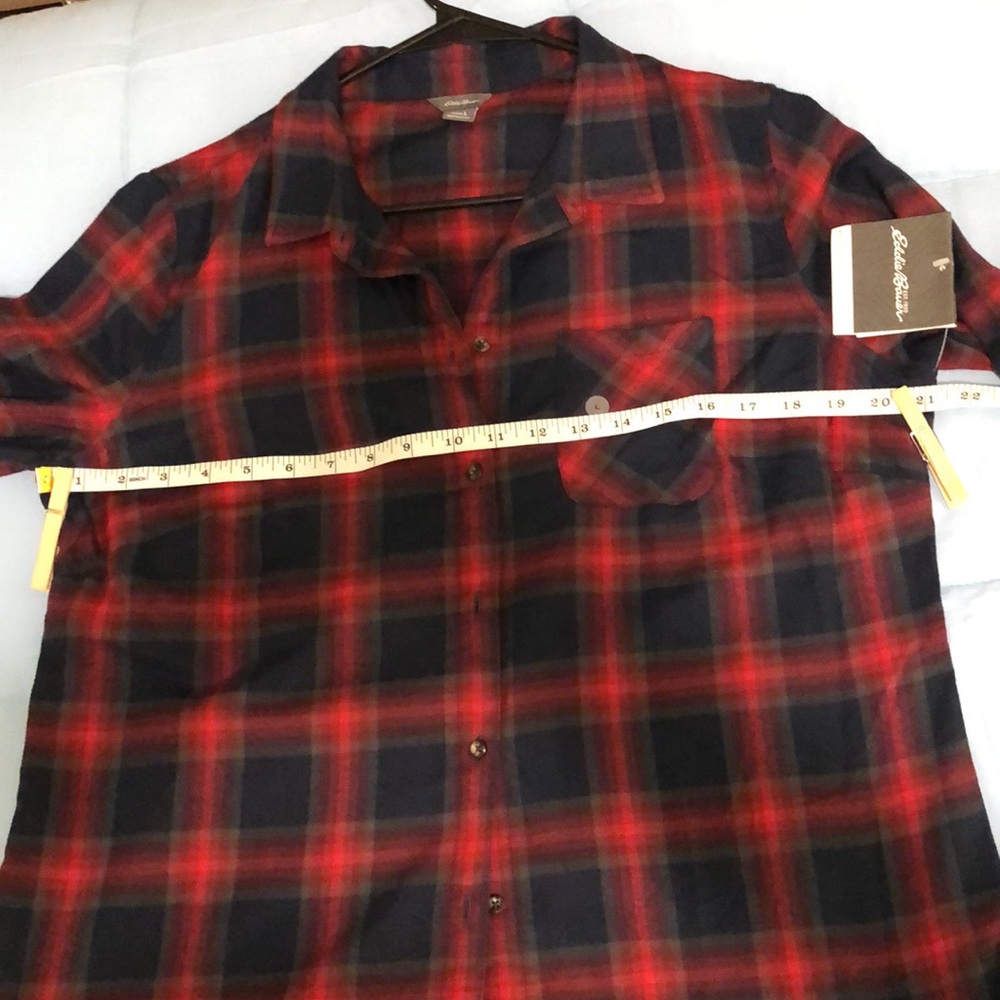 NWT Eddie Bauer Plaid Blouse - Picture 3 of 7